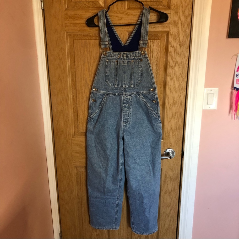 90s Vintage Gap Fleece Lined Denim Overalls